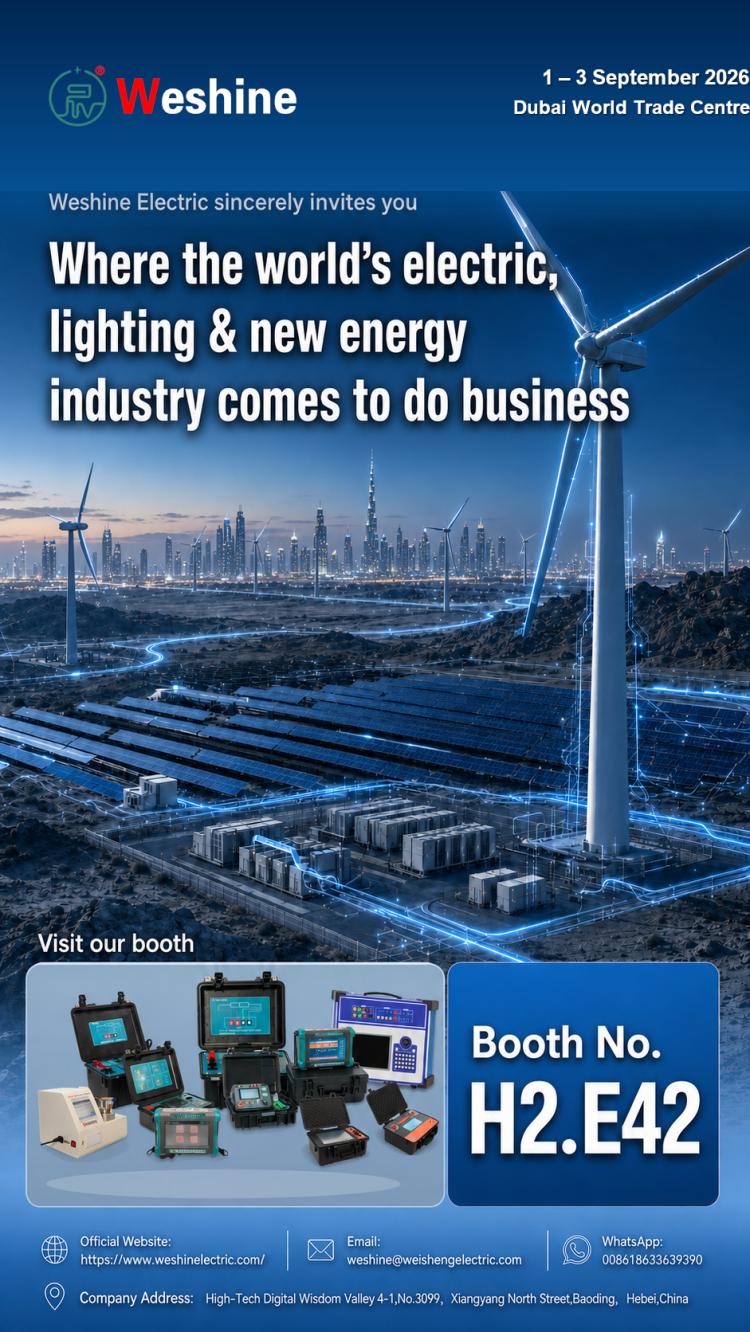 Weshine Electric Dubai'deki Middle East Energy 2026'da Sergilenecek